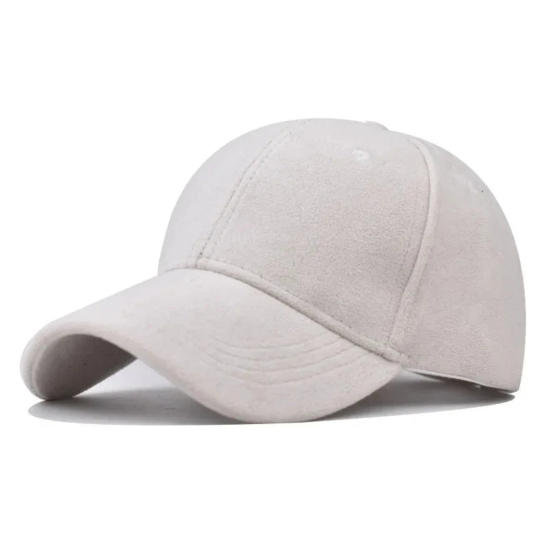 Caelis - Cappellino da baseball regolabile in finta pelle scamosciata