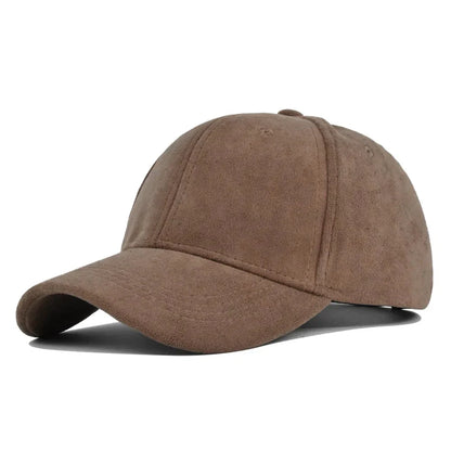 Caelis - Cappellino da baseball regolabile in finta pelle scamosciata