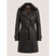 Women's Leather Double Breasted Longline Trench Coat Shearling Collar - Image 7