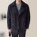 Men's Cropped Double-Breasted Trench Coat Wide Lapels - Image 8