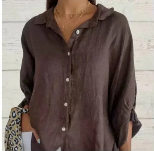 Matilda - Relaxed Button-Up Long Sleeve Linen Shirt - Image 7