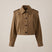Women Cropped Trench Coat Dropped Shoulder - Image 7