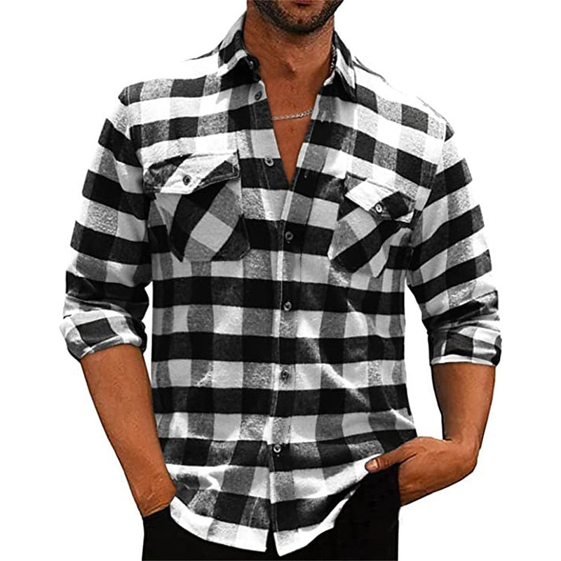 Men's Classic Plaid Button Up Shirt
