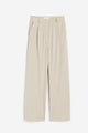 Erissa - Wide Leg Straight Cut Pleated Ladies Trousers
