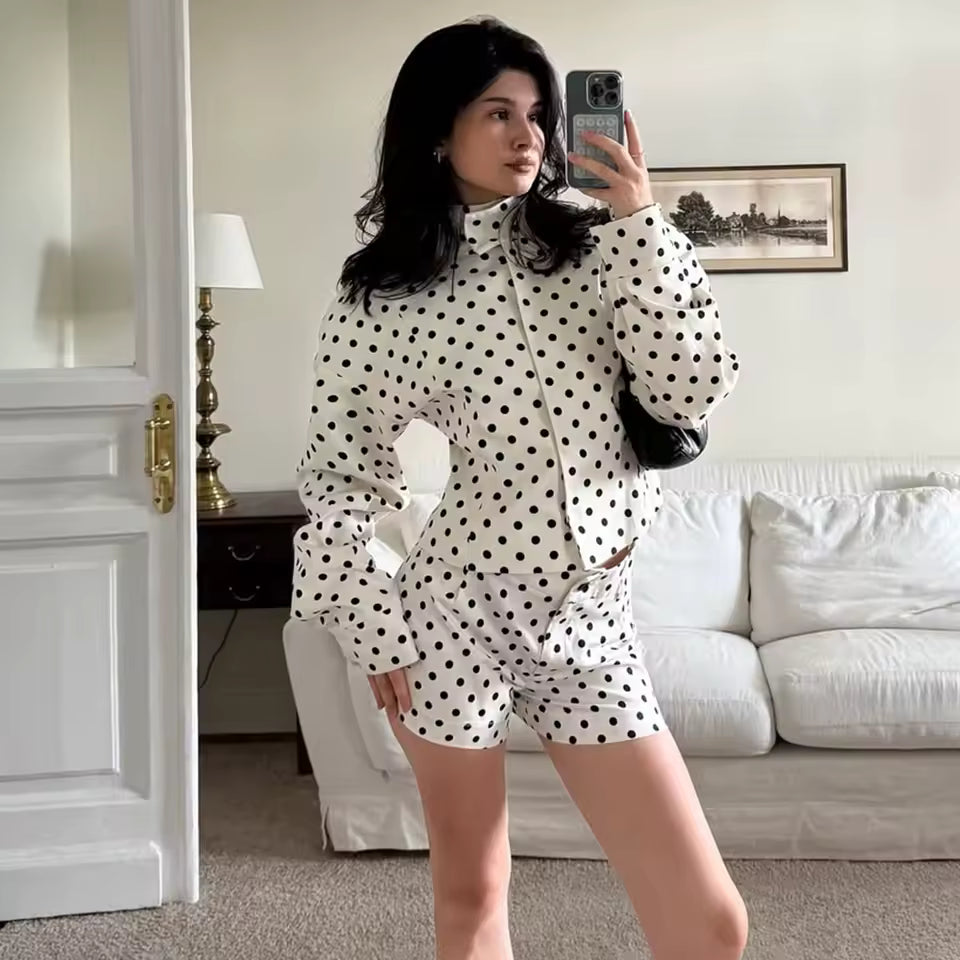Mindrana - Polka Dot Co Ord Skirt Set