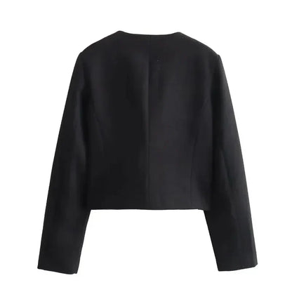 Hannel – Giacca Bomber Corta con Bottoni da Donna