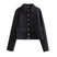 Harpenza – Chaqueta bomber corta con botones delanteros para mujer