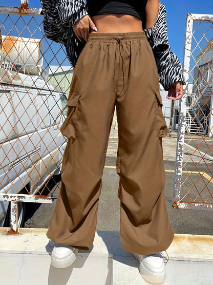 Rhuby – Women's Wide Leg Cargo Pocket Casual Pants