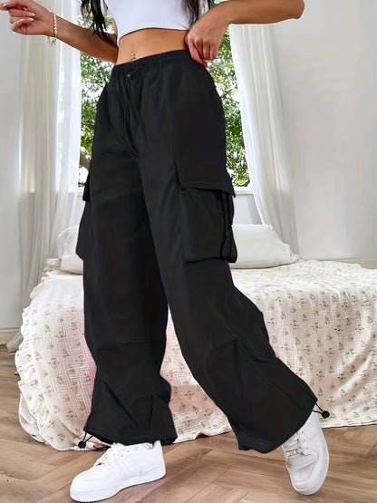 Rhuby – Women's Wide Leg Cargo Pocket Casual Pants