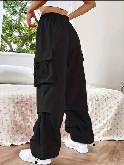 Rhuby – Women's Wide Leg Cargo Pocket Casual Pants