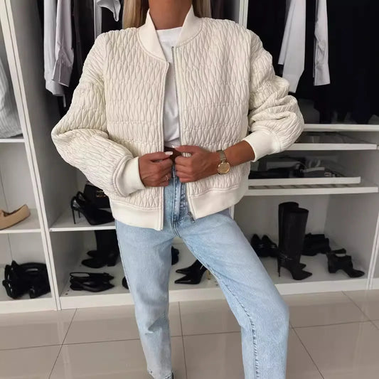 Isabryn – Quilted Zip Bomber Jacket Women
