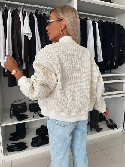 Isabryn – Quilted Zip Bomber Jacket Women