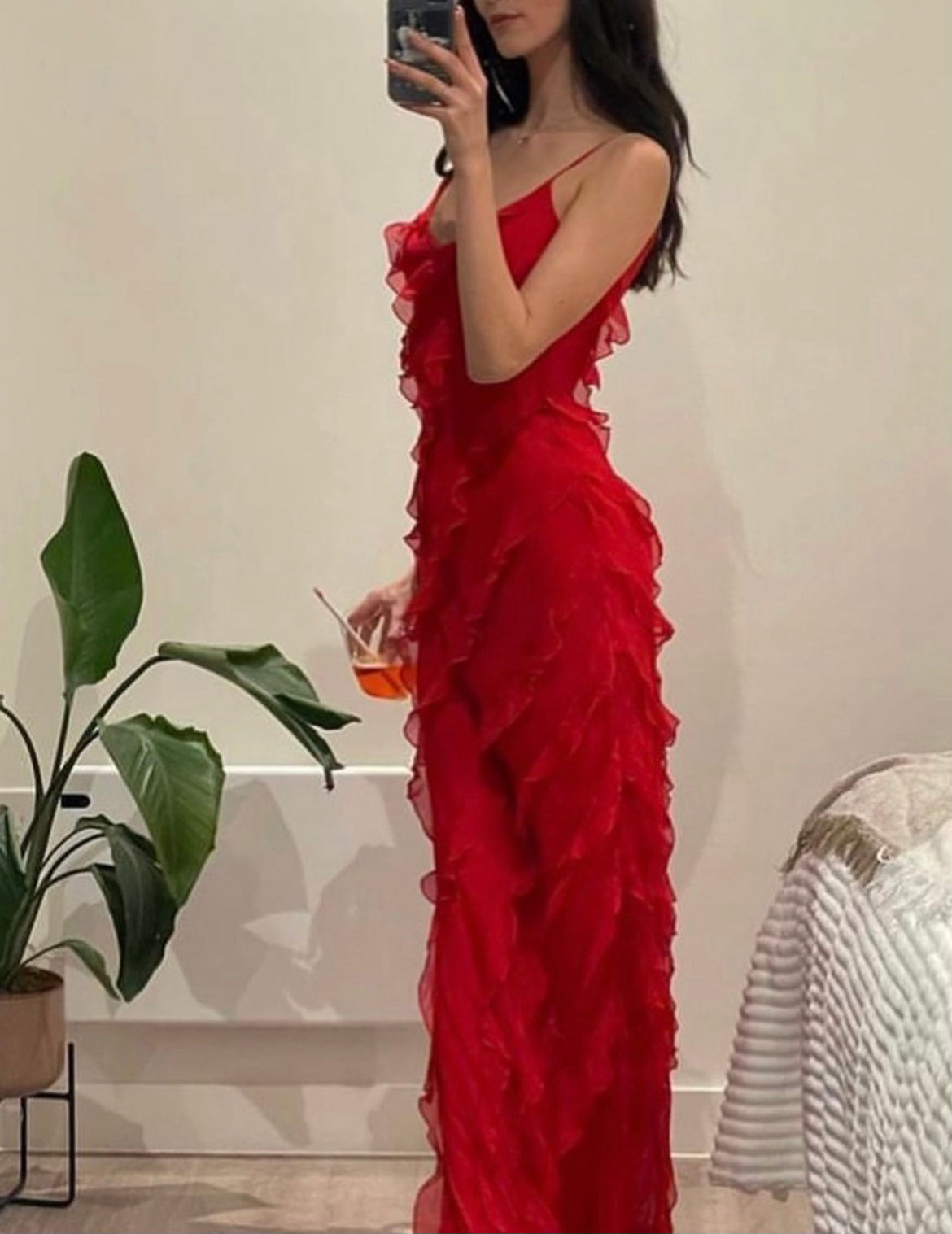 Ben - Kvinders Maxi-kjole med flæser Elegant flow