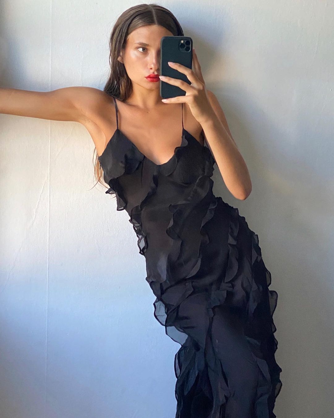 Ben - Kvinders Maxi-kjole med flæser Elegant flow