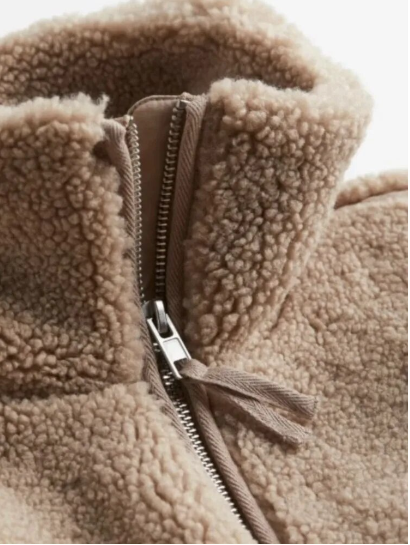 Celandria – Chaqueta de forro polar tipo oso para mujer, de gran tamaño