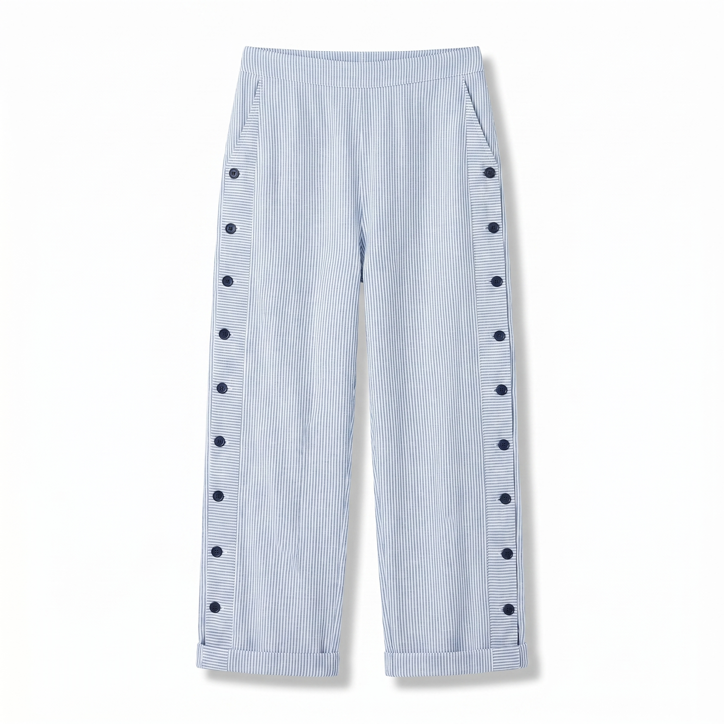 Women's Striped Wide Leg Pants Relaxed Fit Summer Trousers - Image 6