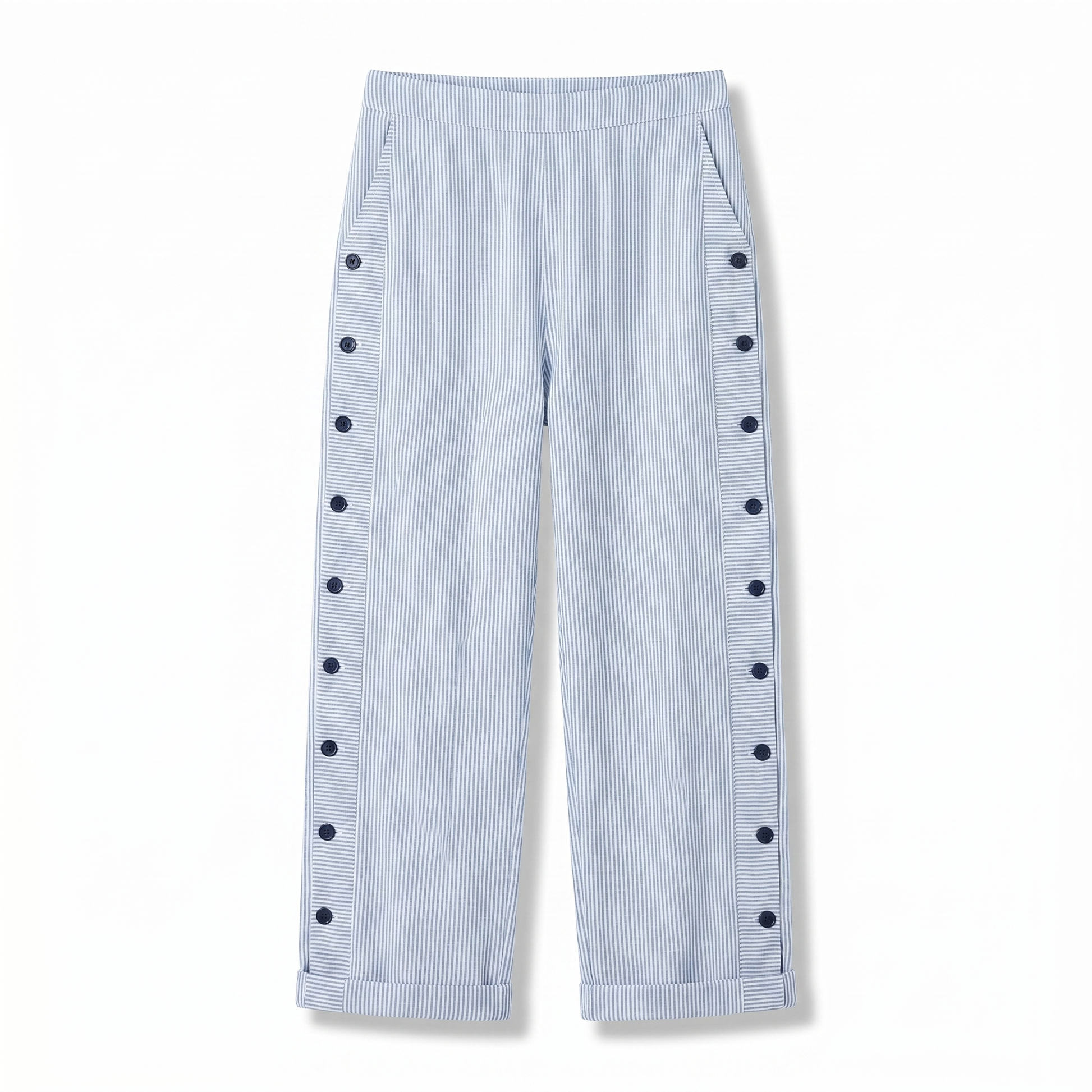 Women's Striped Wide Leg Pants Relaxed Fit Summer Trousers - Image 6