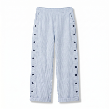 Women's Striped Wide Leg Pants Relaxed Fit Summer Trousers - Image 6
