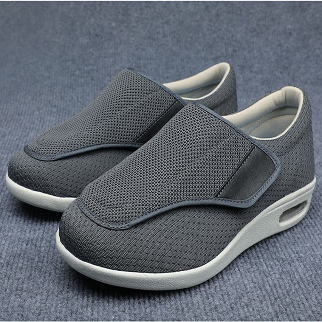 Women's Wide Fit Mesh Slip-On Shoes Adjustable Strap Air Cushion