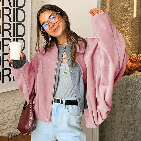 Gracelyn – Oversized kort bomberjakke til kvinder