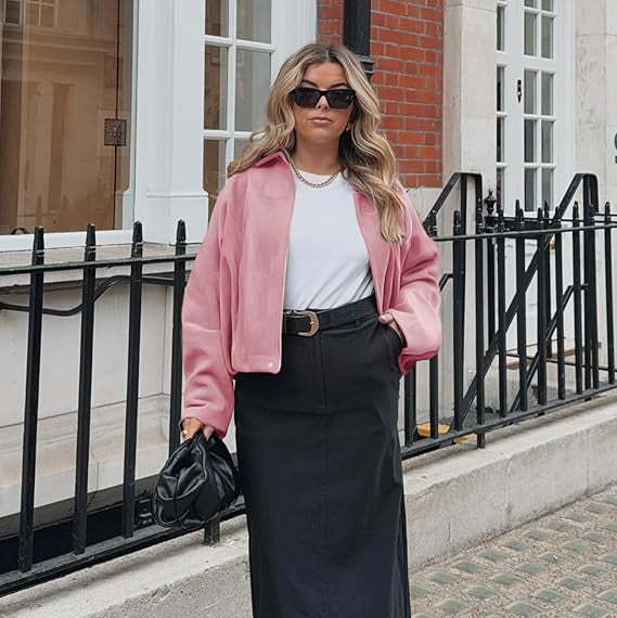 Gracelyn – Oversized kort bomberjakke til kvinder