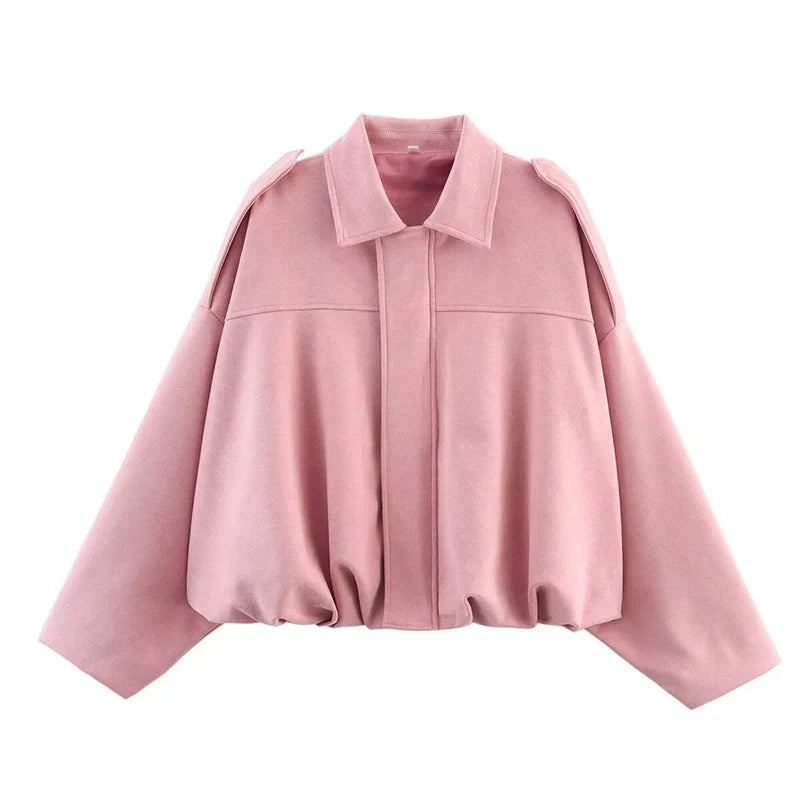 Gracelyn – Oversized kort bomberjakke til kvinder