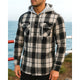 Thatcher | Hooded Checked Shirt Jacket - Image 3