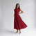 Women Fit Flare Sleeveless A-Line Midi Dress Wedding Guest - Image 7